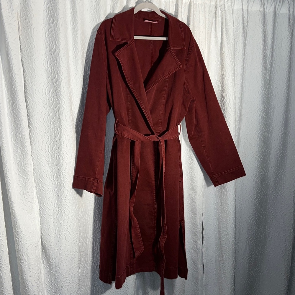 Lane Bryant Dyed Denim Trench Coat
